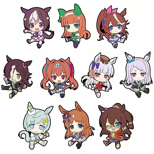 全10種セット 「ウマ娘 プリティーダービー ぺたん娘トレーディングラバーストラップ」（ランクB）