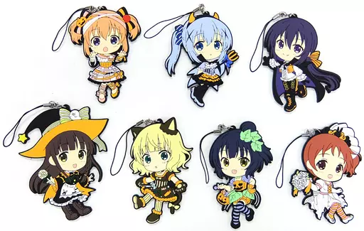 全7種セット ビッグラバーストラップ きゅんキャラいらすとれーしょんず 「一番くじ ご注文はうさぎですか?? ～スイーツ、ハロウィンはじめました～」 G賞