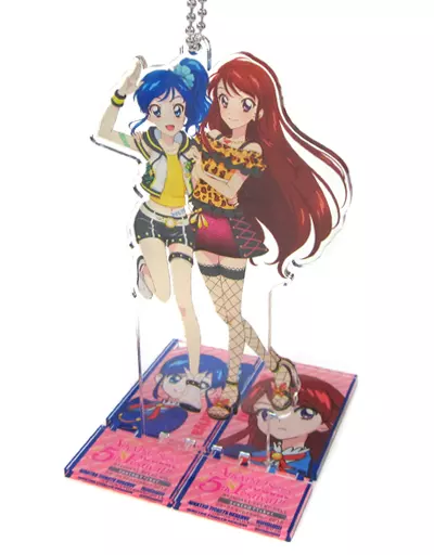 霧矢あおい＆紫吹蘭 アクリルバッジスタンドキーホルダー ver. 5th FES 「アイカツ!シリーズ 5thフェスティバル!!」