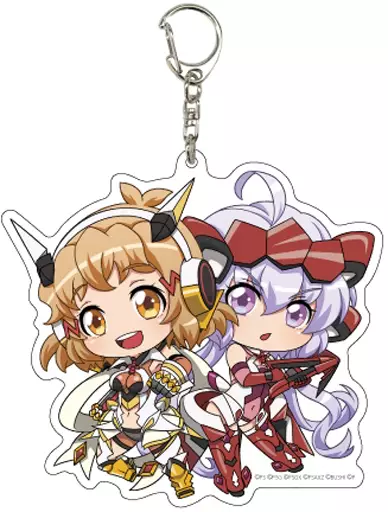 01.立花響＆雪音クリス(SD) デカアクリルキーホルダー 「戦姫絶唱シンフォギアXD UNLIMITED」