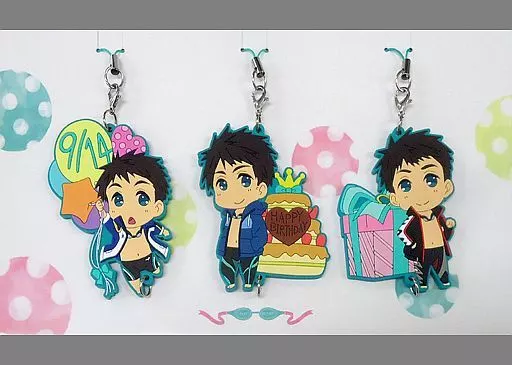 山崎宗介 Hopeful Birthday つながるラバーストラップセット(3個セット) 「Free!-Dive to the Future-」