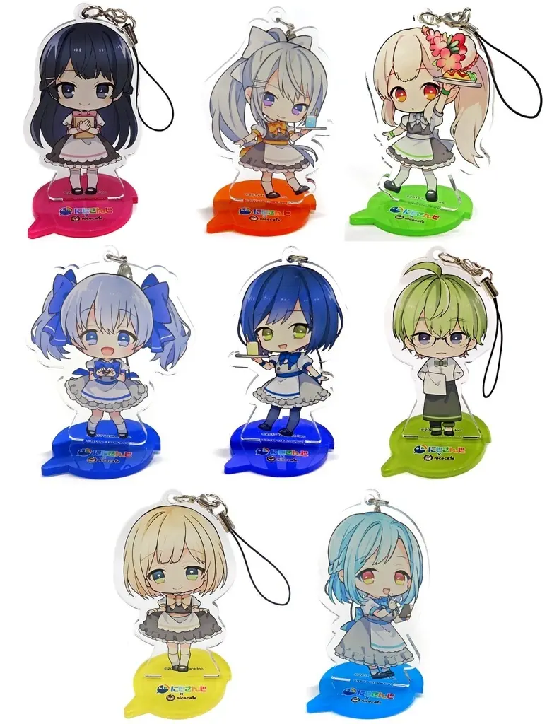 全8種セット 「にじさんじ×nicocafe アクリルスタンドストラップ 1期生」