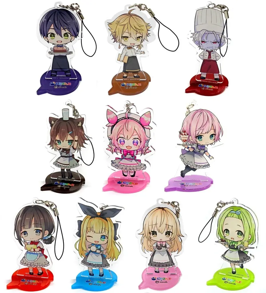 全10種セット 「にじさんじ×nicocafe アクリルスタンドストラップ 2期生」
