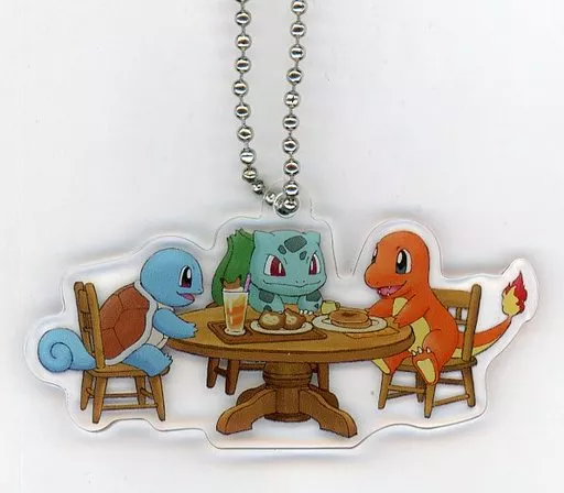 ゼニガメ＆フシギダネ＆ヒトカゲ 「ポケットモンスター Let’s Go! ピカ・ブイカフェ Produced by THE GUEST cafe＆diner アクリルキーホルダー」