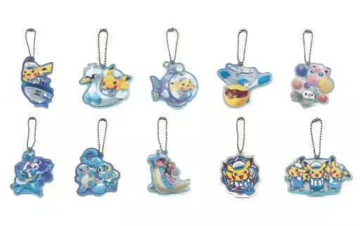 ポケモン　ポケモンセンターヨコハマＲ　アクリルチャームコレクション　全10種 駿河屋 -<中古>全10種セット 「ポケットモンスター アクリルチャーム