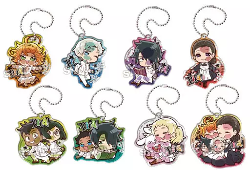 全8種セット 「ぴた!でふぉめ 約束のネバーランド アクリルキーホルダー」