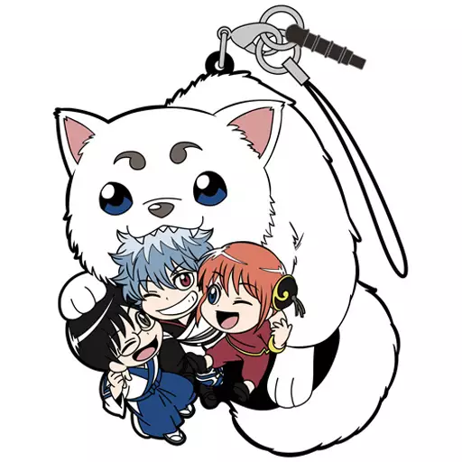 銀さん＆神楽＆新八の万事屋銀ちゃん つままれストラップ 「銀魂」
