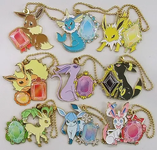 全9種セット メタルチャーム 「一番くじ Pokemon EIEVUI＆CRYSTAL DROPS」 G賞