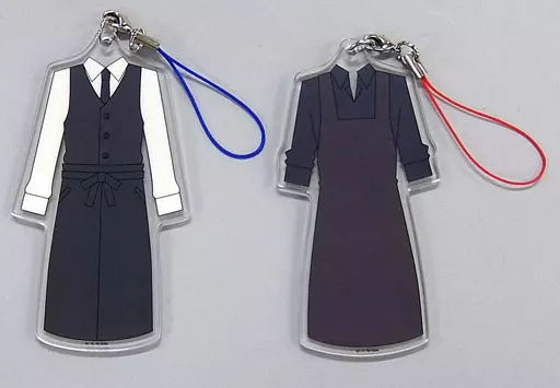 ランサー＆アーチャー(ユニフォーム) サロンデザイン アクリルキーホルダー(2個セット) 「C95 衛宮さんちの今日のごはん 商売繁盛! カフェでバイトセット」