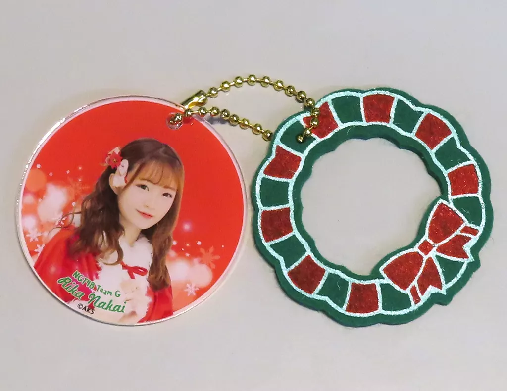 中井りか(NGT48) フェルト付き個別アクリルキーホルダー 2018クリスマスグッズ AKB48グループショップ限定