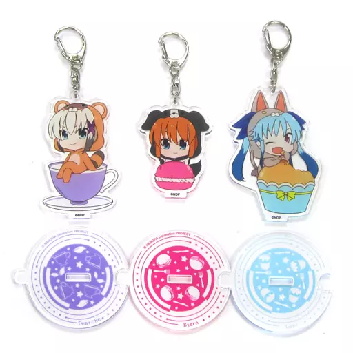 ディアーチェ＆シュテル＆レヴィ あにまるっこアクリルキーホルダーセット(3個入り) 専用スタンド付 「魔法少女リリカルなのは Detonation」 C95グッズ