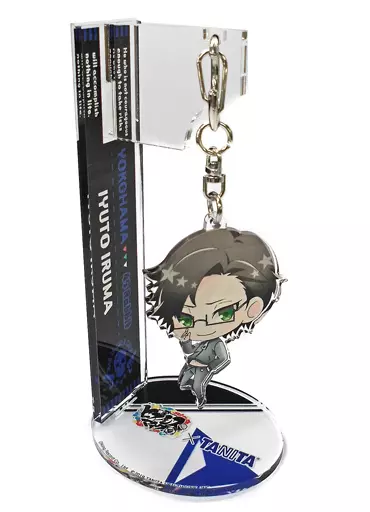 ヒプノシスマイク ヒプマイ タニタカフェ アクリルキーホルダー アクキー 駿河屋 -<中古>入間銃兎 スタンド付き“ジャンピンク”アクリル