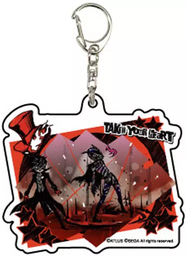 ペルソナ5 カットインアクリルキーホルダー 明智 クロウ 未開封 ペルソナ5 クロウ 明智吾郎 アクリルキーホルダー マルイパレス