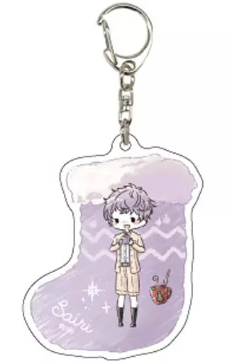 雨知祭利 「オンエア! グラフアートデザイン アクリルキーホルダー 02.エメ☆カレ＆MAISY＆drop＆荒木冴 クリスマスVer.」