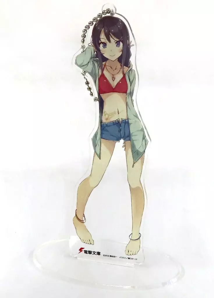 桜島麻衣 電撃文庫水着アクリルマスコット 「青春ブタ野郎はバニーガール先輩の夢を見ない」 電撃文庫3000タイトル突破!!大感謝フェア記念