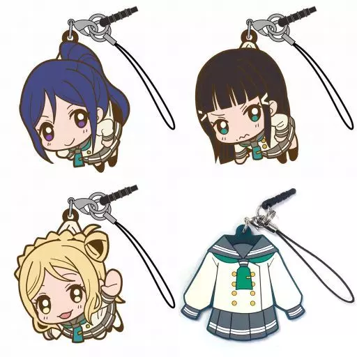 果南＆ダイヤ＆鞠莉＆3年生冬制服 つままれストラップセット(4個組) 「ラブライブ!サンシャイン!!」