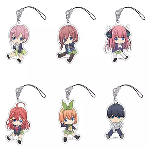 全6種セット 「五等分の花嫁 ぺたん娘トレーディングアクリルストラップ」