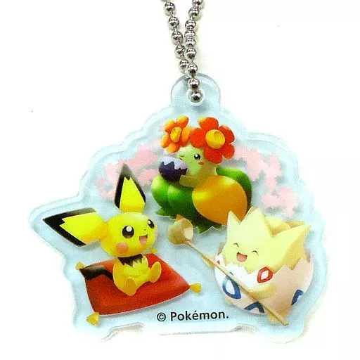 ピチュー＆キレイハナ＆トゲピー 「ポケットモンスター アクリルチャームコレクション はんなりお茶会ごっこ」 ポケモンセンター限定