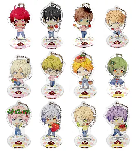 全12種セット 「A3!(エースリー)×animatecafe トレーディングアクリルスタンドキーホルダー いちご狩りver. Aグループ」