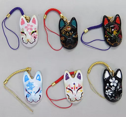 全6種セット 「だいきょ屋 はんなり狐面根付 弐」