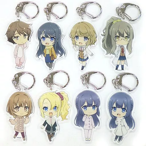 全8種セット 「青春ブタ野郎はバニーガール先輩の夢を見ない トレーディングアクリルキーホルダー」 劇場グッズ