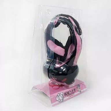 ヘッドフォン(キャラクター)　汎用ブラック みみあてヘッドフォン型汎用うさぎ 「チャックスGP」