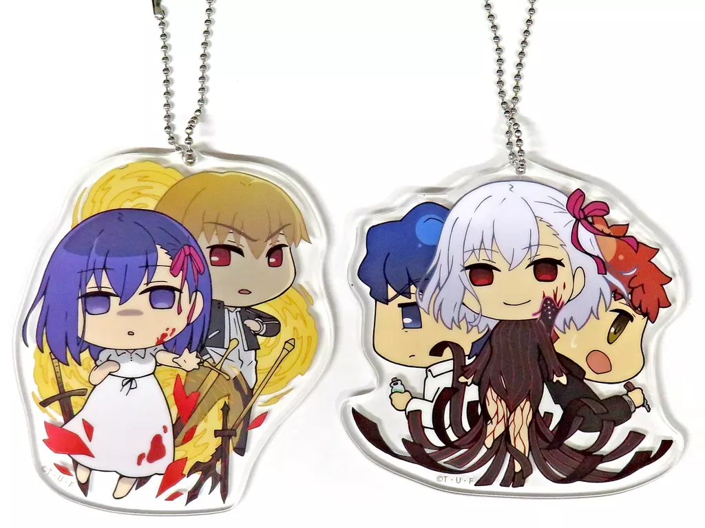 桜＆ギルガメッシュ/桜＆士郎＆慎二 描きおろしSDアクリルチャーム2個セット 「C96 Fate/stay night  悪夢・ラストピース～ギルガメッシュ、そして目覚める桜～セット」