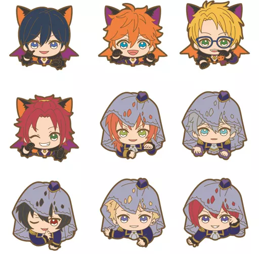 小物(キャラクター)　全9種セット 「あんさんぶるスターズ! のっかりラバークリップUNIT3」