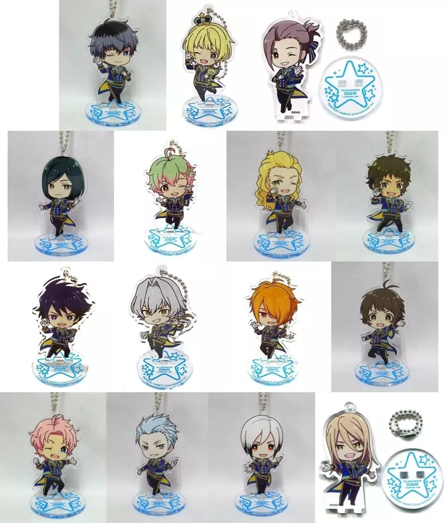キーホルダー・マスコット(キャラクター)　全15種セット 「アイドルマスター SideM×animatecafe トレーディングアクリルスタンドキーホルダー 5th Anniversary ver. Bグループ」