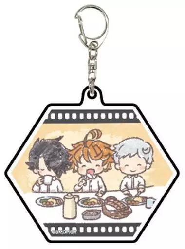 集合(食事) 「約束のネバーランド アクリルキーホルダー 01.場面写ver. グラフアートデザイン」