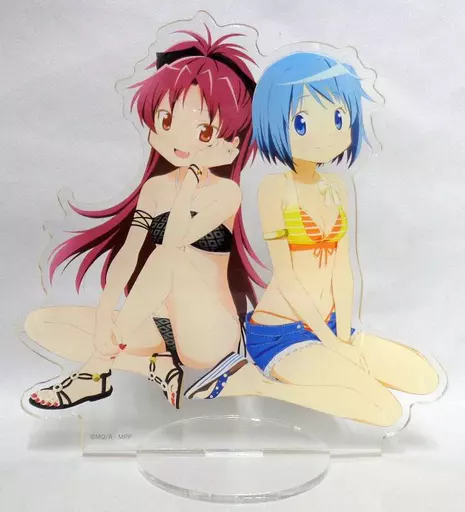 魔法少女まどか☆マギカ アクリルスタンド 佐倉杏子 美樹さやか　水着 駿河屋 -<中古>美樹さやか＆佐倉杏子(水着ver.) アクリルスタンド