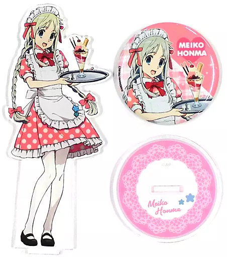 あの花　スイパラコラボ限定アクリルスタンド　缶バッジセット　めんま 駿河屋 -<中古>本間芽衣子(めんま/あの日見た花の名前を僕達はまだ知ら