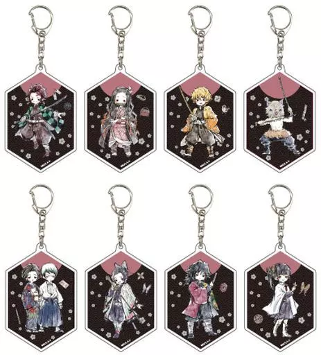 全8種セット 「鬼滅の刃 アクリルキーホルダー 01.グラフアートデザイン」