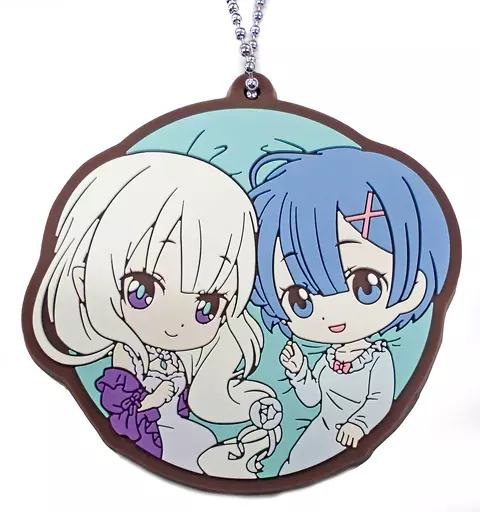 エミリア＆レム ラバーマスコット「ガシャポンくじ Re：ゼロから始める異世界生活あそーと エミリアせれくしょん」 B賞