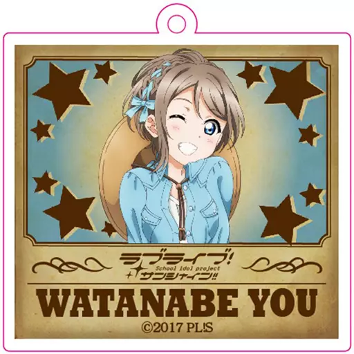 渡辺曜(西部風イラスト) アクリルキーホルダー 「ラブライブ!サンシャイン!!」