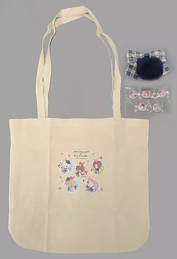 冬の市　リボントートバッグ　ぷち缶バッジ　マイメロディ　ピオフィオーレの晩鐘 駿河屋 -<中古>ピオフィオーレの晩鐘×マイメロディ リボントートバッグ