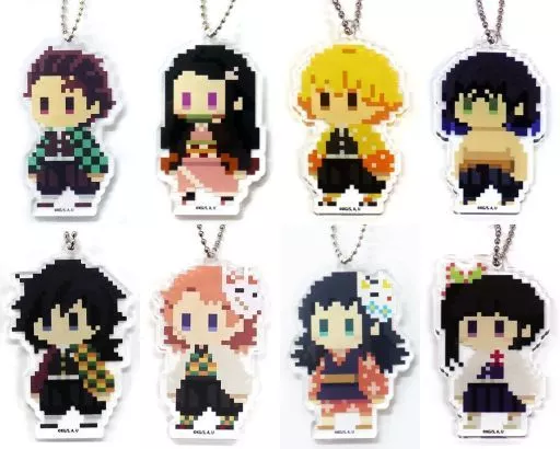 全8種セット 「鬼滅の刃 ドットシリーズ トレーディングアクリルキーホルダー Vol.1」 ジャンプフェスタ2020グッズ