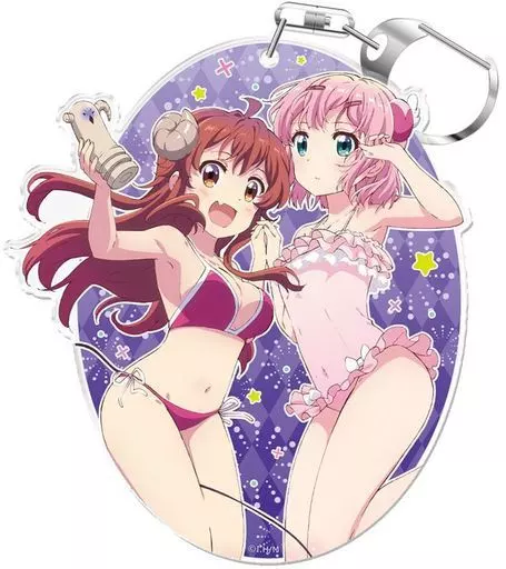 吉田優子＆千代田桃 アクリルキーホルダー 「まちカドまぞく」