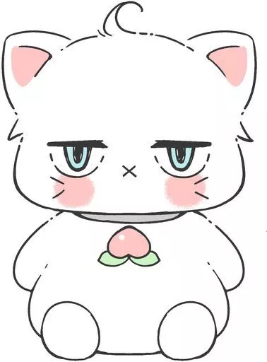 雑貨　白桃 ぬいぐるみキーホルダー 「新しい上司はど天然」