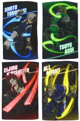 ヒロアカ ビッグサイズビジュアルタオル　NIGHT TRAINING 駿河屋 -<中古>全4種セット ビッグサイズビジュアルタオル