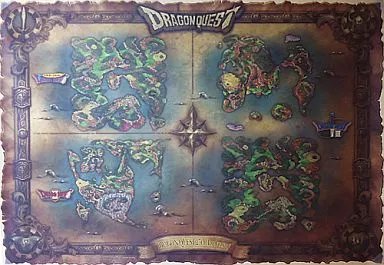ドラクエ　冒険の世界地図ポスター ぬるすけ様 ドラゴンクエストB2サイズ ポスター冒険の世界地図
