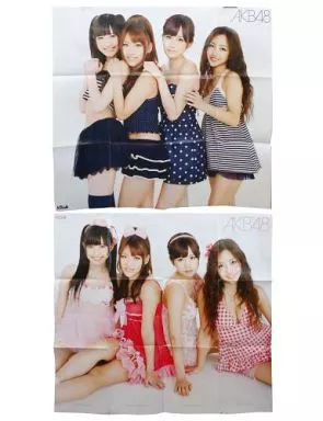 超ビッグ両面ポスター 前田敦子/高橋みなみ/板野友美/渡辺麻友(AKB48) 「Everyday、カチューシャ」 BOMB 2011年6月号付録_image