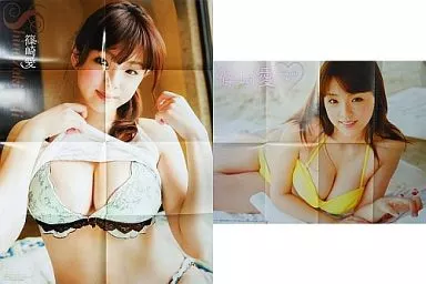 篠崎愛実物大両面ポスター 駿河屋 -<中古>実物大両面BIGポスター(八つ折) 篠崎愛 ヤング