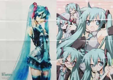 B2両面ポスター(八つ折) 初音ミク graphics/初音ミク 「キャラクター・ボーカル・シリーズ01 初音ミク」 コンプティーク 2010年10月号付録2_image