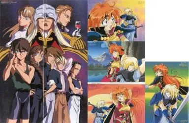 B3両面ポスター(四つ折) 集合/リナ＆ガブリエフ 「新機動戦記ガンダムW/スレイヤーズ」 アニメディア1995年6月号付録_image
