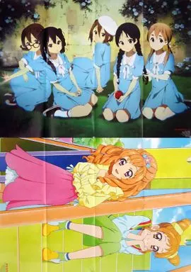 B2両面ポスター(八つ折) 「けいおん!/アイカツ!」 アニメージュ2014年7月号付録_image