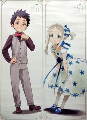 描き下ろしドレスアップポスター(2枚セット) じんたん＆めんま 「劇場版 あの日見た花の名前を僕達はまだ知らない。」 AnimeJapan 2014グッズ_image