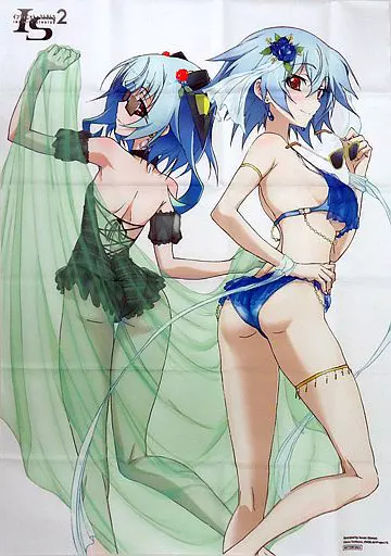 描き下ろしB2布ポスター 更織楯無＆簪 「IS＜インフィニット・ストラトス＞2 Blu-ray BOX」 アマゾン購入特典