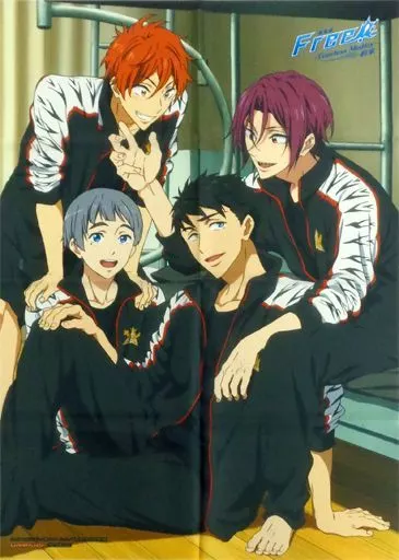 B2布ポスター 集合 「Blu-ray/DVD 劇場版 Free!-Timeless Medley- 約束」 ゲーマーズ購入特典_image