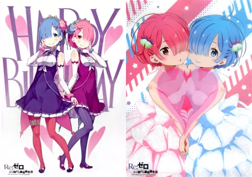 バースデー記念A2クリアポスター 全2種セット 「Re：ゼロから始める異世界生活」